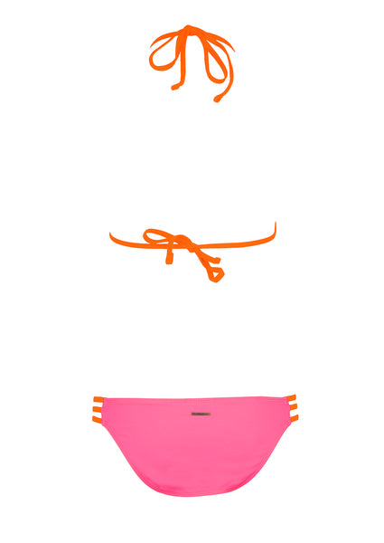 Bikini Doble Bies Rosa con Naranja