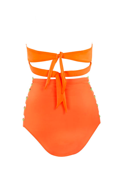 Bikini Calzón Alto Naranja